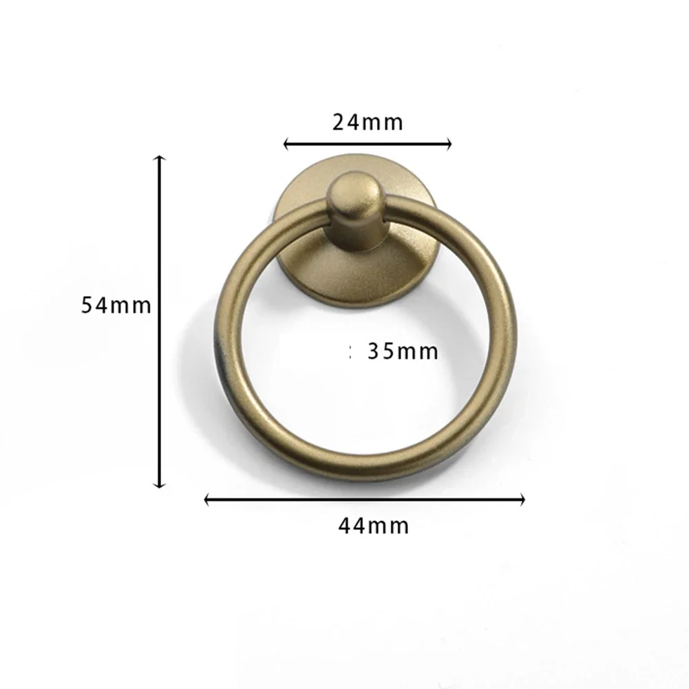 10Pc Vintage Round Ring Furniture Door Pull Handle Alloy Cabinet Dresser Drawer Knobs Handle Cupboard For Jewelry Box Door Ring door handles cabinet handles