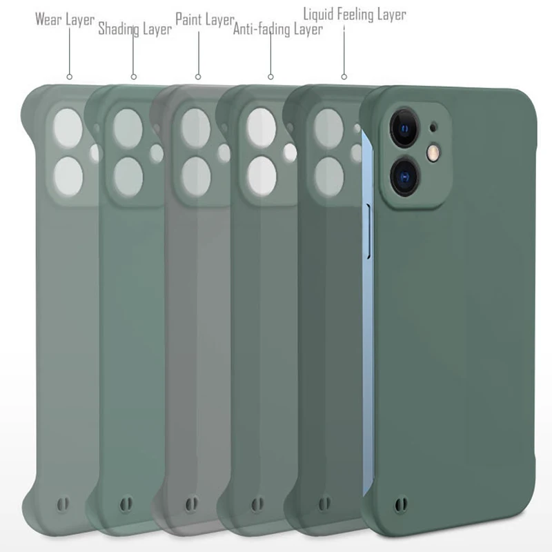 Ultra Slim Frameless Gradient Matte Phone Cover