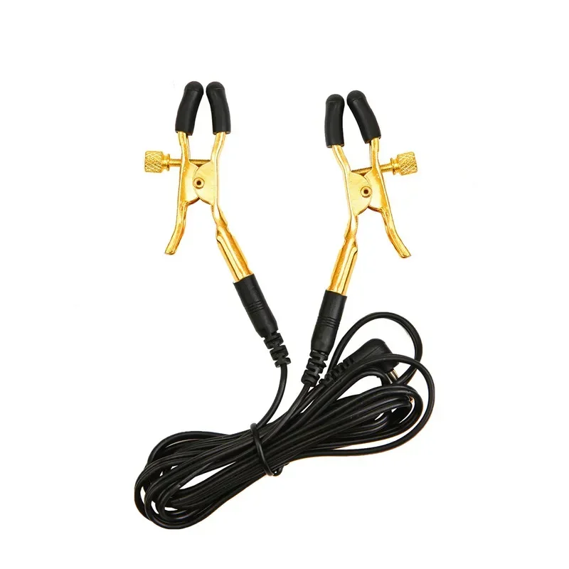 Electric Shock Nipple Clamps BDSM Flirting Toy Pulse Full Body Massager Pads Stimulation Powerful Breast Clitoris Clip Sex Toys