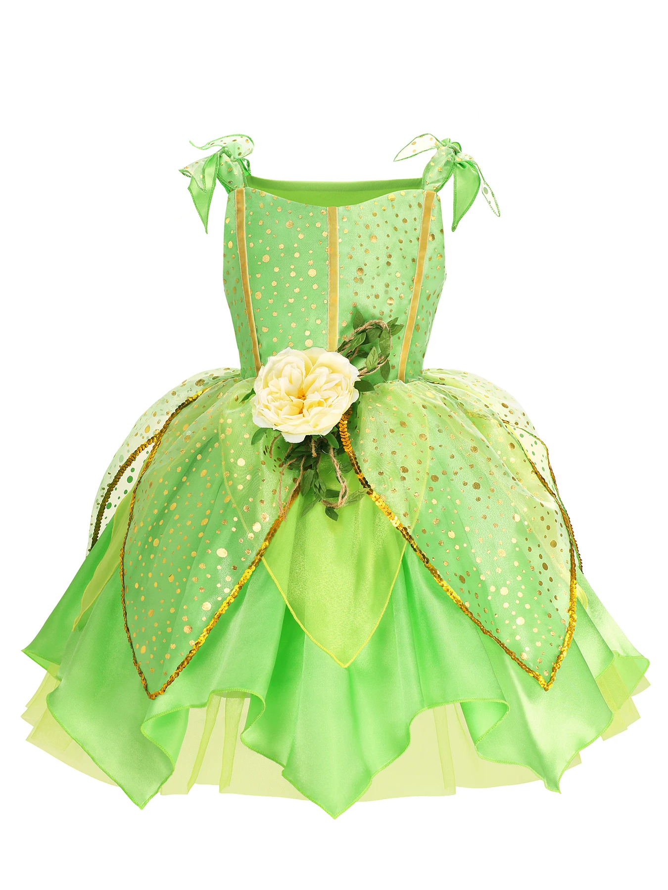 thumbnail image 4 of Disfraz de Disney Tinker Bell para niños, disfraz de Halloween, carnaval, Hada de elfo, fiesta de cumpleaños, Verano, 4 of 5