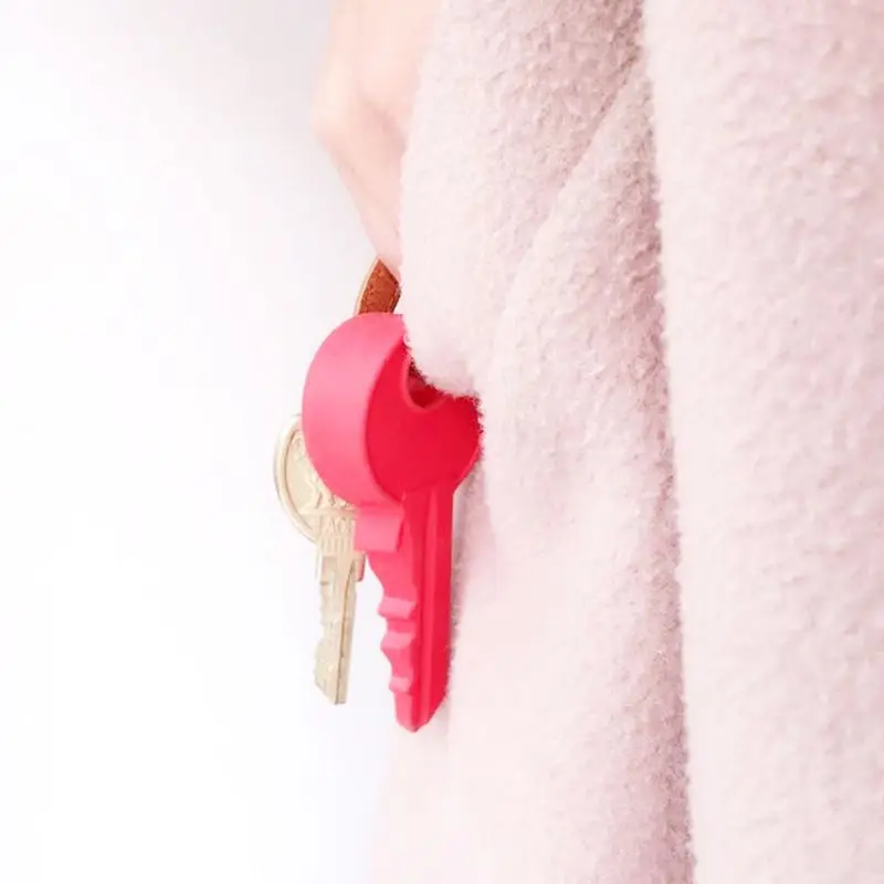 Silicone Door Stopper With Round Hole Key Shaped Security Guard Stopper Door Stop Wedge Slope Design For Seam 0.4-2cm