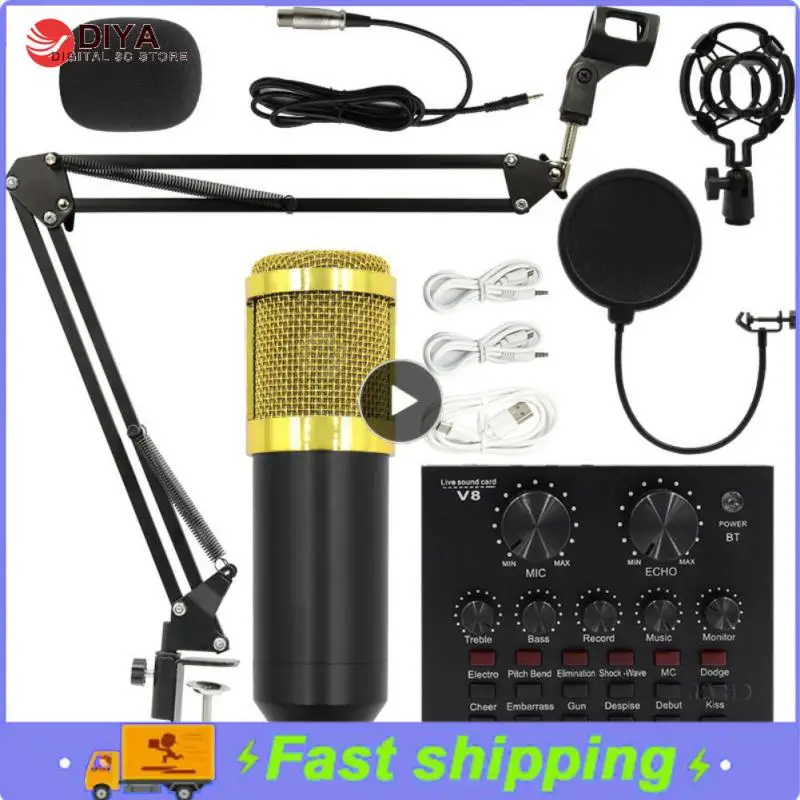 

Professional Condenser Microphone Sound Recording Studio Mic Kits for Computer KTV Broadcasting Gamer Karaoke Microfone