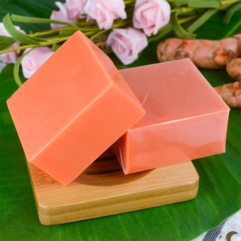 

100g Turmeric Essential Oil Handmade Soap Face Washing Removal Acne Treatment Oil Control Moisturizing Whitening Soap Skin Care