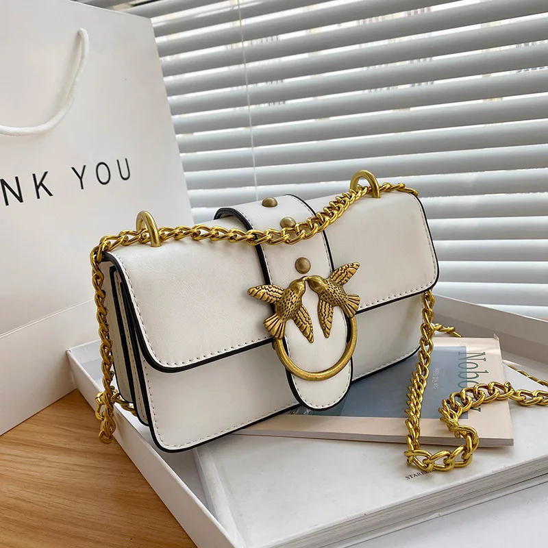 Leather Crossbody Bags For Women Chain Shoulder Lady Designer Handbags And Purse Fashion Luxury Cross Body Tiny