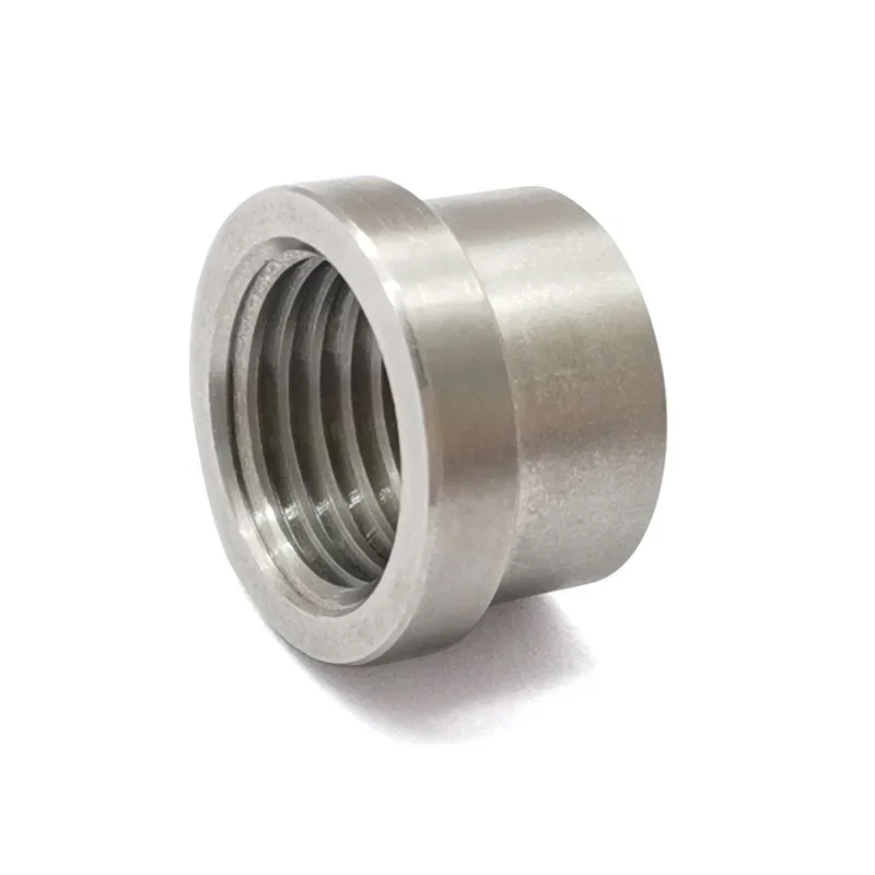 Stainless Steel M12X1.25 Female Threaded Stepped Weld Bung Mounting Boss Fitting