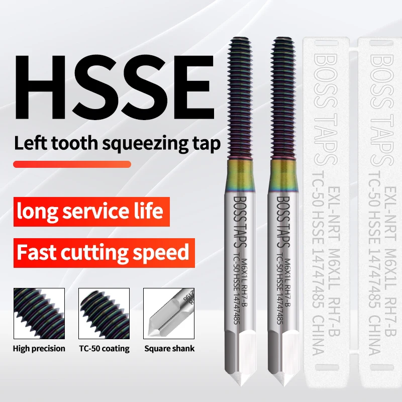 HSSE-M42 JIS Standard Left Hand Roll Forming Tap M2 M2.3 M2.5 M3 M3.5 M4 M5 M6 M8 M10 M12 Machine Sc