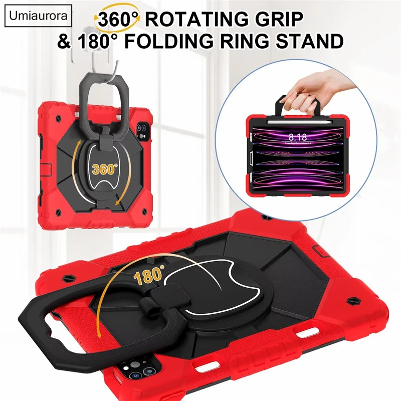 Case, rotação Handle Stand, Capa para iPad