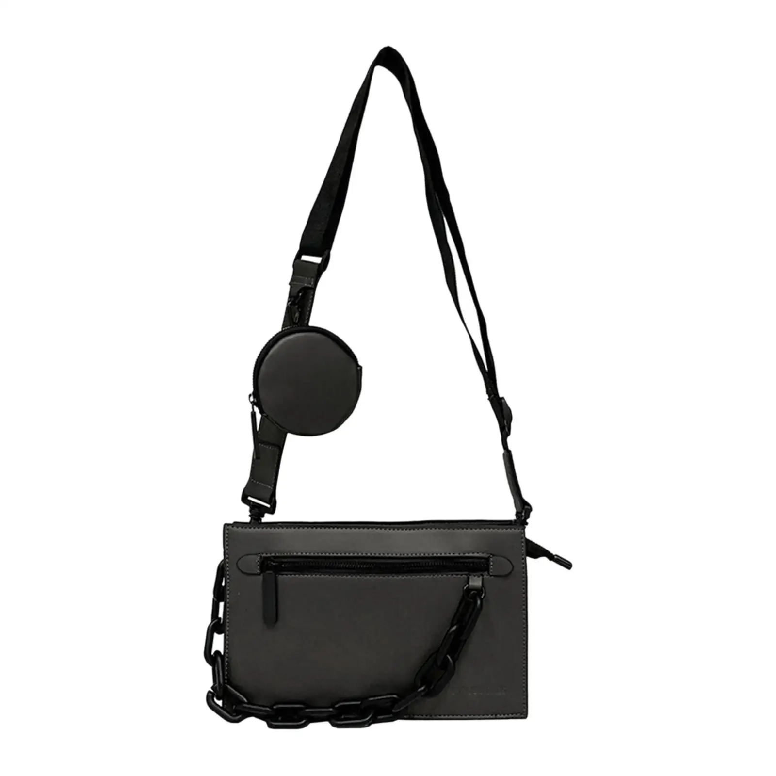 Man Bags Crossbody PU Leather Lightweight with Multiple Pockets Small Satchel