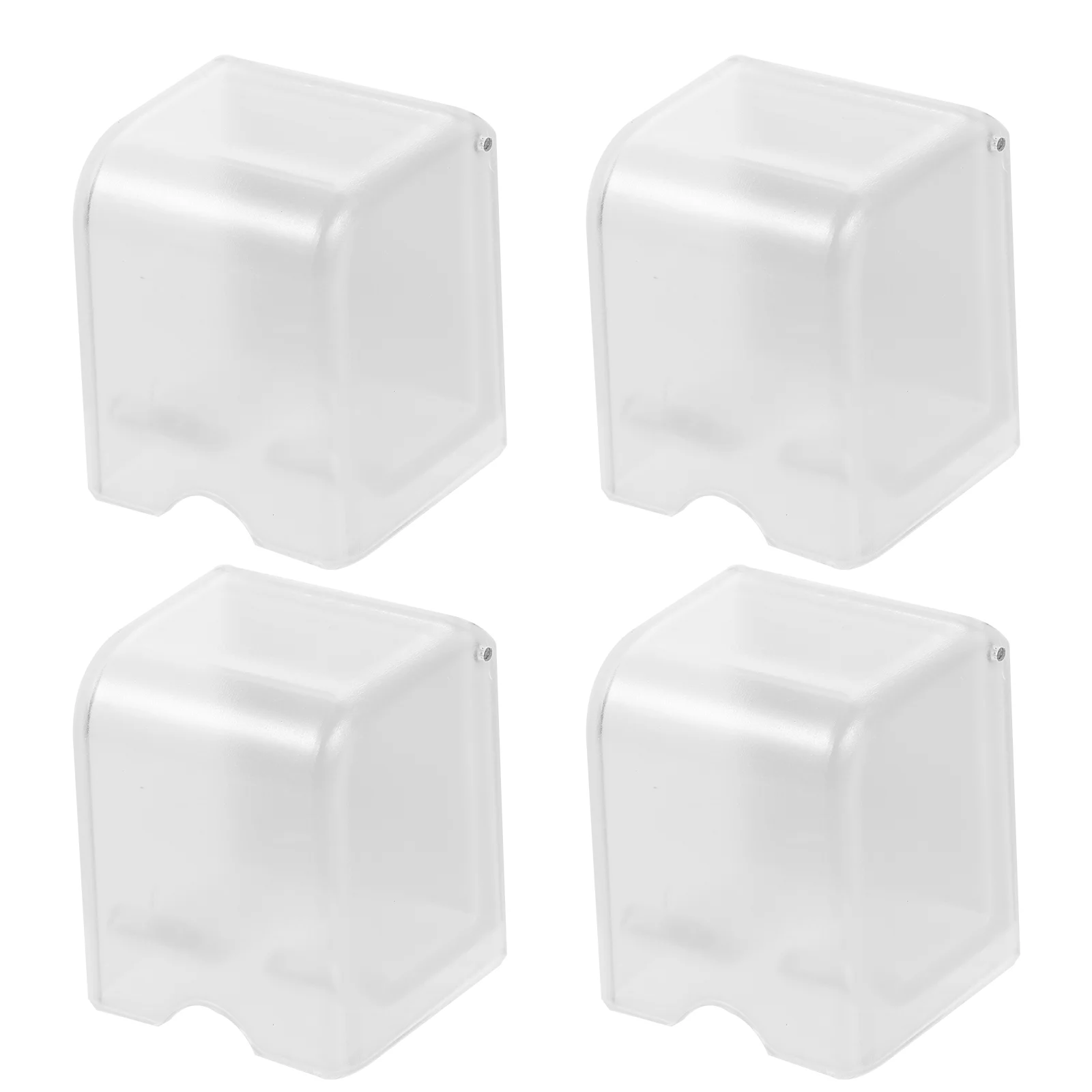 

4 Pcs Power Toothbrush Holder Electric for Bathroom Brushing Wall Mount Cup Punch Free White