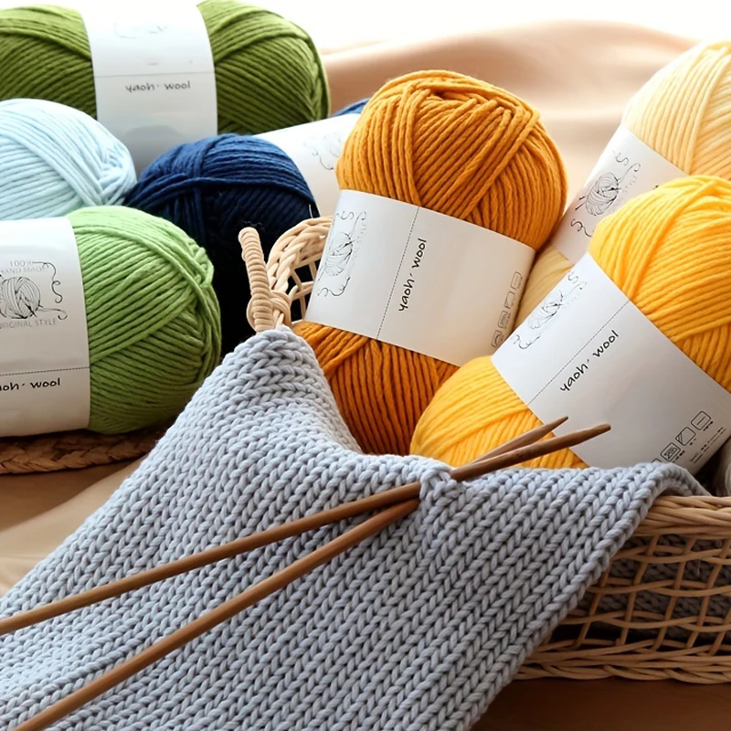 1Pc 100g Crocheting 100% Acrylic Yarn For hand knitting Crochet  yarn to knit DIY Line handmke threads 200M 7874inch 3