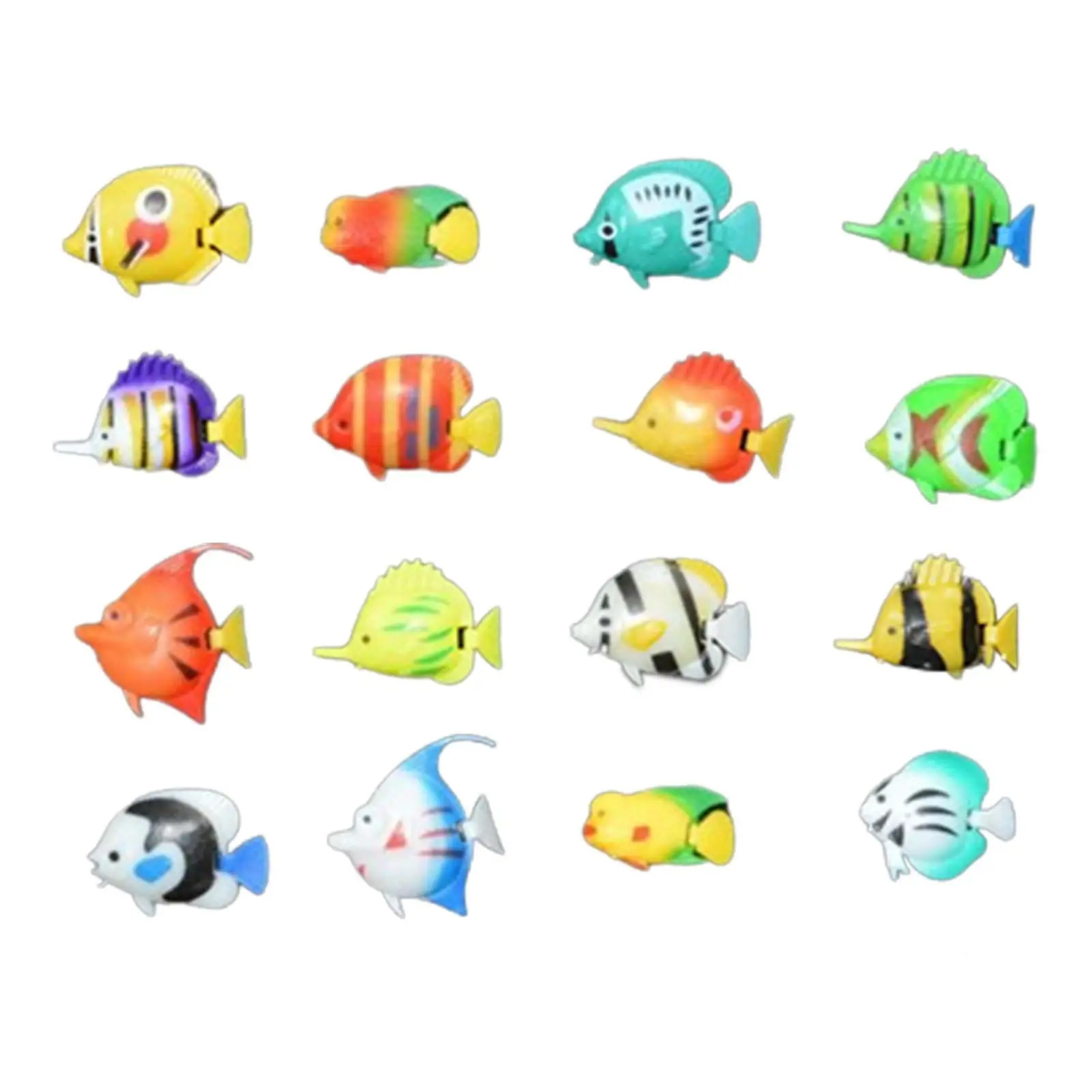 Tropical Floating Fishes Lifelike Fish Statues Set aquarium decoration For Water Filled Equipment Fish Tank Water Column Lamps 20x
