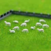 10Pcs 1:150 Model Sheep White Farm Animals Sheep HO Scale Model For Train Doll House Room Box Farm Animals Model 2