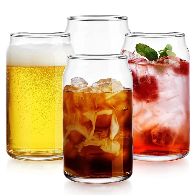 Can Shaped Glass,Cola Cocktail Whiskey Wine Glasses,Shaped Drinking Glasses for Any Drink and Any Occasion,Beer Glass, Size: One size, Clear
