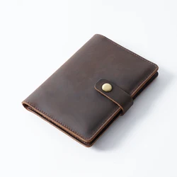 Vintage Leather Passport Wallet - RFID Blocking Travel Organizer (Coffee)