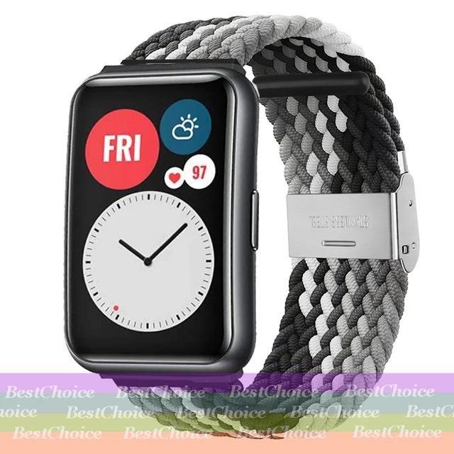 Nylon Braided Adjustable Watch Strap with Metal Connector