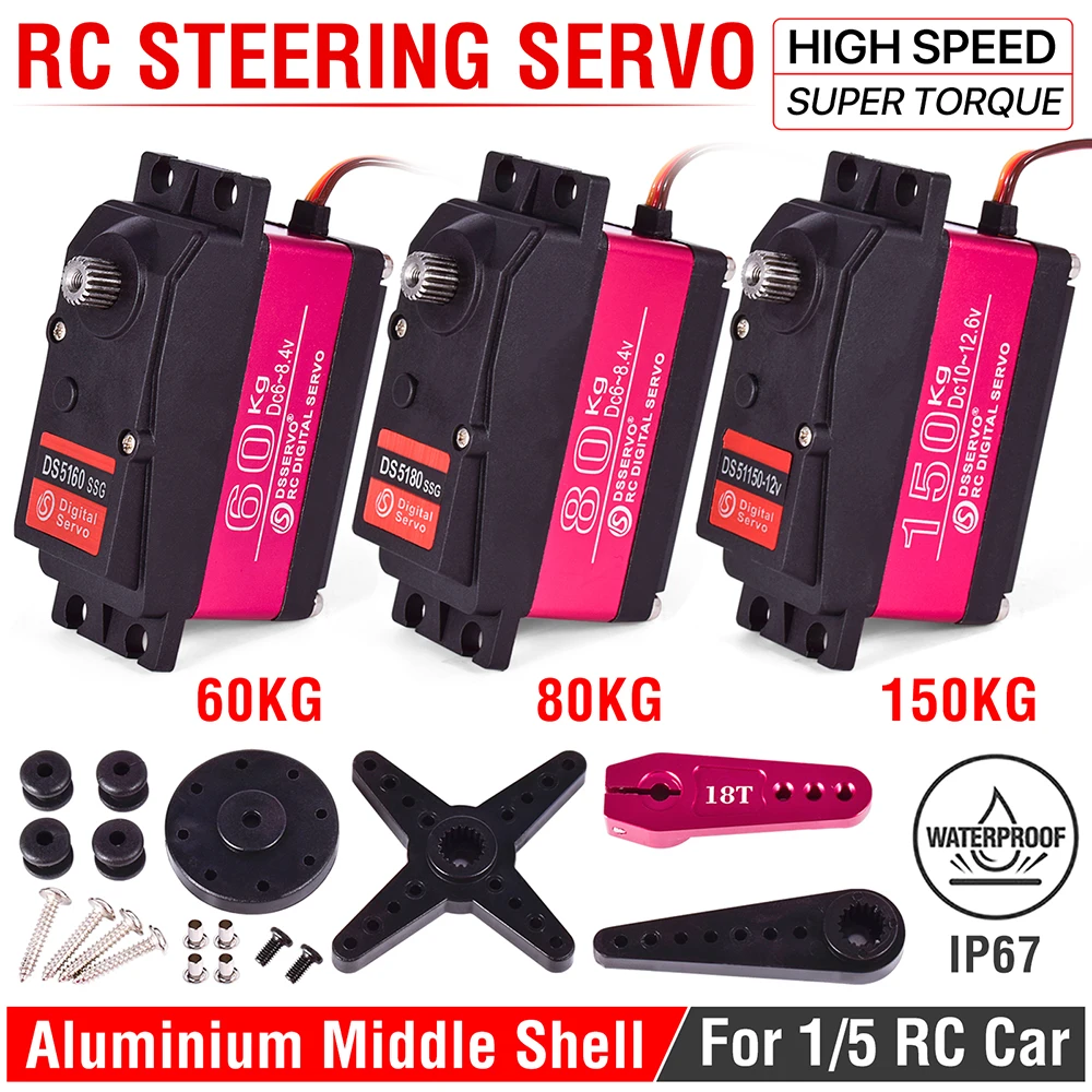 Voiture RC 80KG 180° Servo Métal Engrenages pour Robot