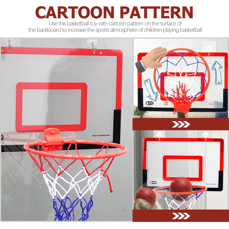 Description Picture 2 of itemIndoor Children Safety Funny Game Kids Mini Home Exercise Basketball Hoop Set Wall Frame Stand Lifting Basket Hanging Backboard