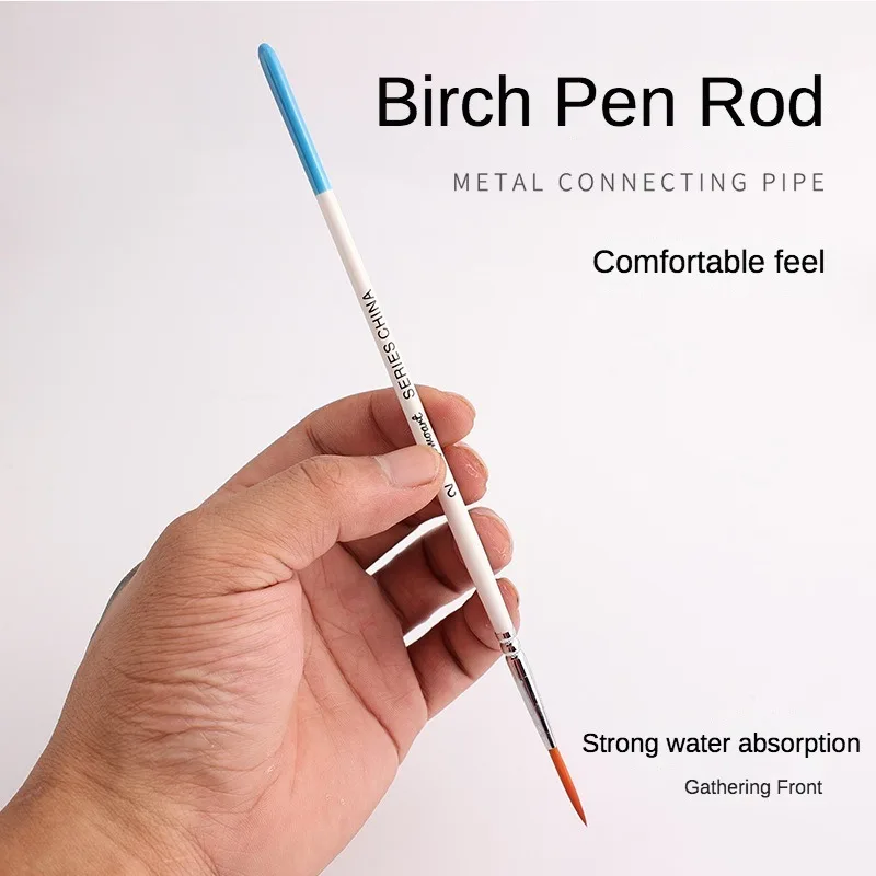 Paint Brushes 6 Pcs Set Artist Paint Brush Thin Pen Extra Long Fine Point Liner Tip #000#00#0#1#2#3 Scale Models Nail Acrylic Oil Watercolor