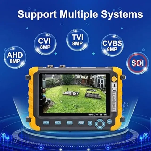 8MP CCTV Security Camera Tester IV8W 5Inch CCTV Monitor AHD/CVI/TVI CVBS Analog Camera Tester CCTV Cameras Tester HDMI VGA Input 3