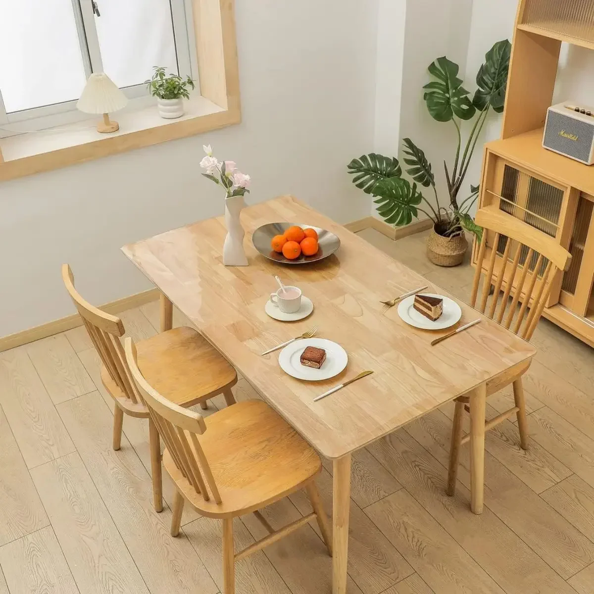 PVC transparent tablecloth with a thickness of 0.25mm, heat-resistant, waterproof, and oil resistant dining table mat, 1pc