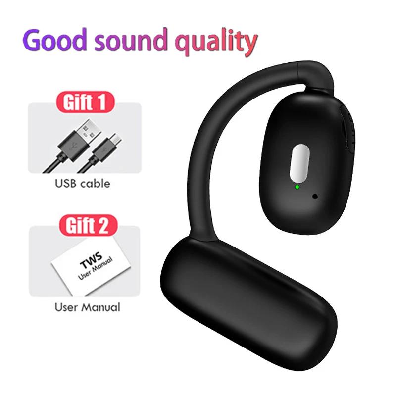 

Wireless Bluetooth Headphones Full Open Headset Air Conduction Ear Hook Earphones Handsfree Noise Canceling Audifonos Sports