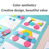 Wooden Jigsaw Puzzle Set Colorful Creative Tangram Baby Montessori 3D Educational Toys Kids Children Learning 180PCS 3