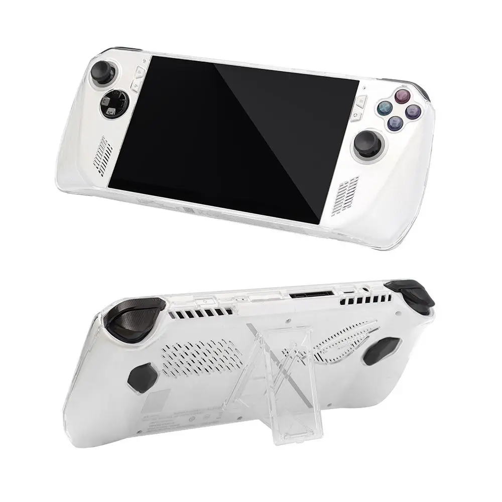 Clear Shockproof Protective Case with Kickstand - Full Coverage Game Console Accessory