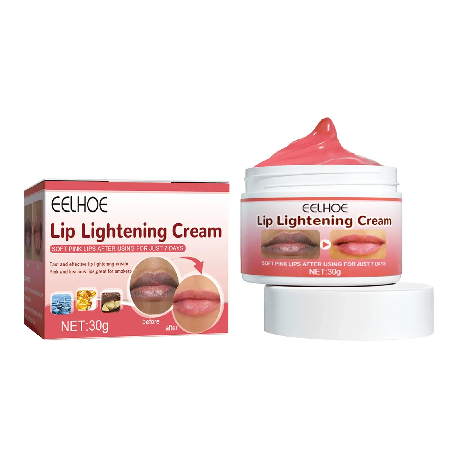 Healthy Organic Brightening Lip Balm Dark Lip Brightening Lip Soft Powder Lip 30g Brightening Lip Balm Brightening Lip Balm 6