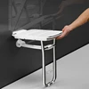 Wall-Mounted Shower Seat Foldable Chair for Elderly Toilet Bath Stool Bathroom Bench for Seniors 1