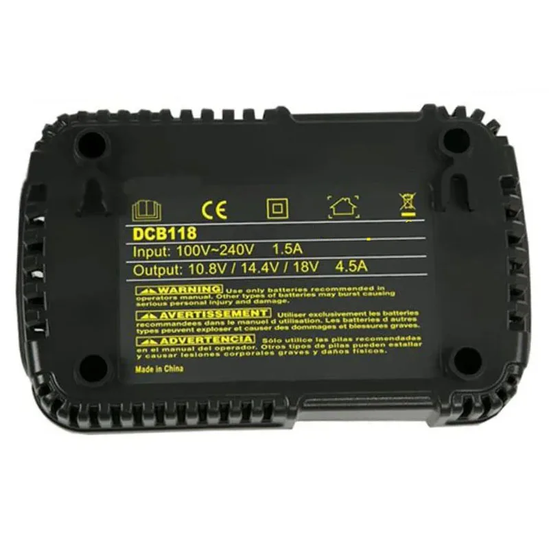 DeWalt용 리튬 이온 배터리 충전기, 충전 4.5A, DCB118, 10.8V, 12V, 14.4V, 18V, 20V, 60V, DCB101, DCB200, DCB140, DCB105, DCB112, DC