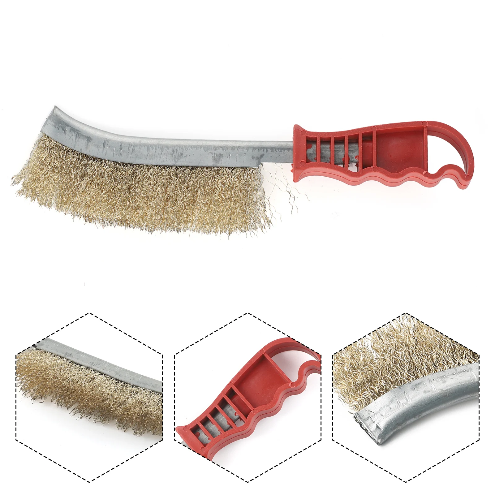 

Щетка для чистки барбекю, проволочная щетка, латунная, стальная проволока, Очищающее Оборудование для сада, сверхмощное красное удаление ржавчины