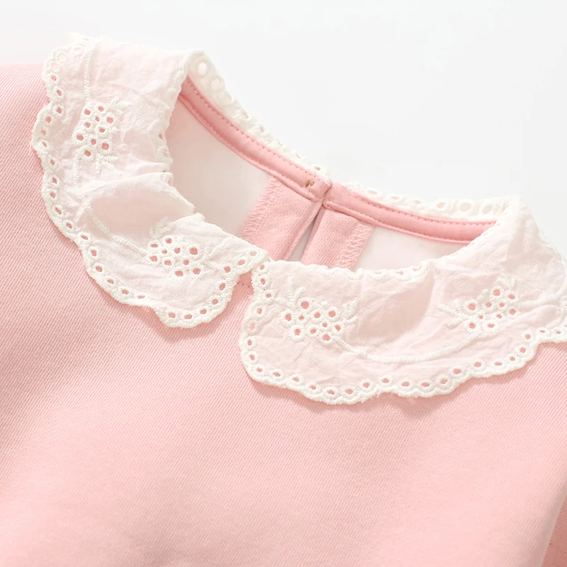 2025 Hoodies Children Kids Clothes Baby Girls Warm Fleece Outerwear Solid Sweatshirt Spring and Autumn Tops