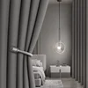 Full Shading Installation Curtains for Living Dining Room Bedroom Soundproof Hook Type Thickened High-end Sunshade Cloth 1