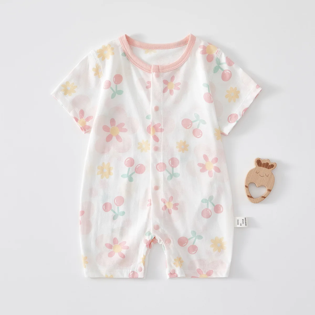 Newborn Baby Summer Onesie Pure Cotton Clothes Boys Girls Cute Printed Short Sleeve Romper Infant Loungewear Trend baby rompers,baby jumpsuit,cotton jumpsuit,cotton onesies