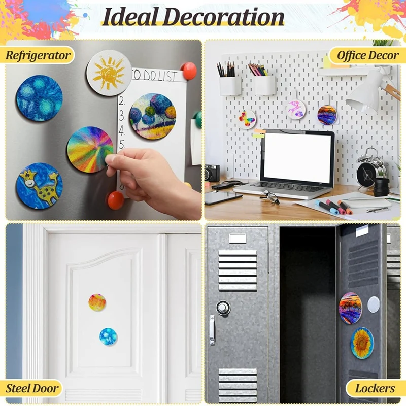 25 Piece Magnetic Painting Canvas Panels White Mini Canvas Panels DIY Refrigerator Decoration