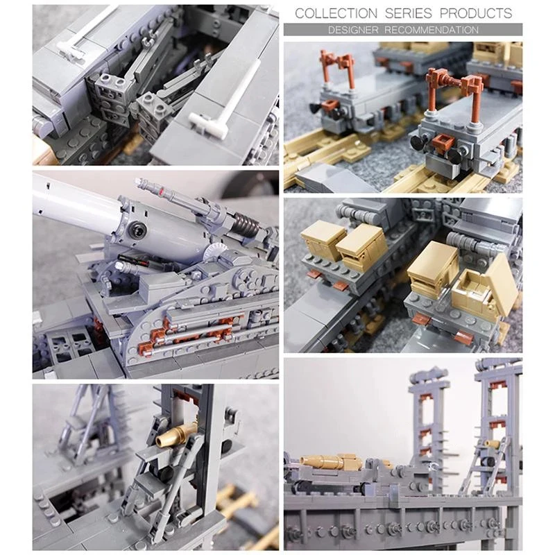 3846pcs Wwii Germany Heavy Artillery Schwerer Gustav Train Gun Military  Model Building Block Educational Bricks Toy - Blocks - AliExpress