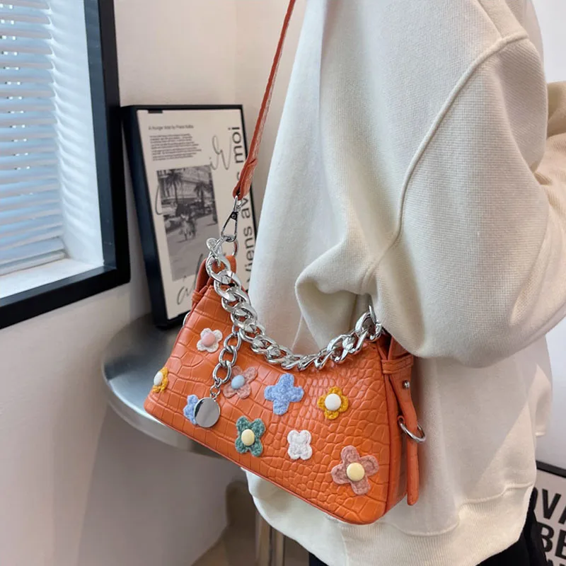 fashion shoulder bag for women leather Messenger Bag Flowers Bags for Girls Mini Coin Purse Beach Handbags