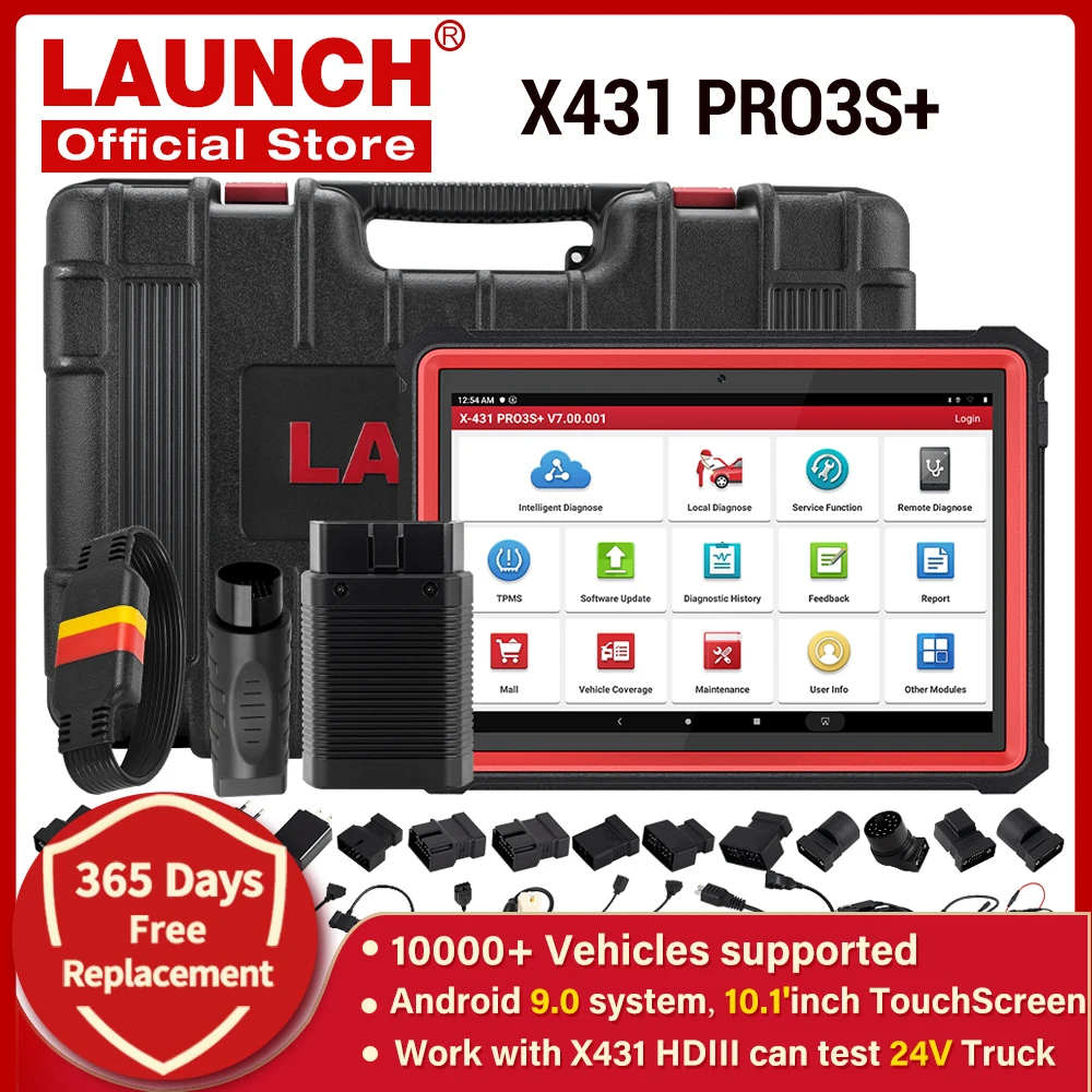 LAUNCH X431 PRO3S+10.1 Automotive professional diagnostic scanner Full System OBD OBD2 Code Reader Scan tool PRO3S PLUS pk V PRO |