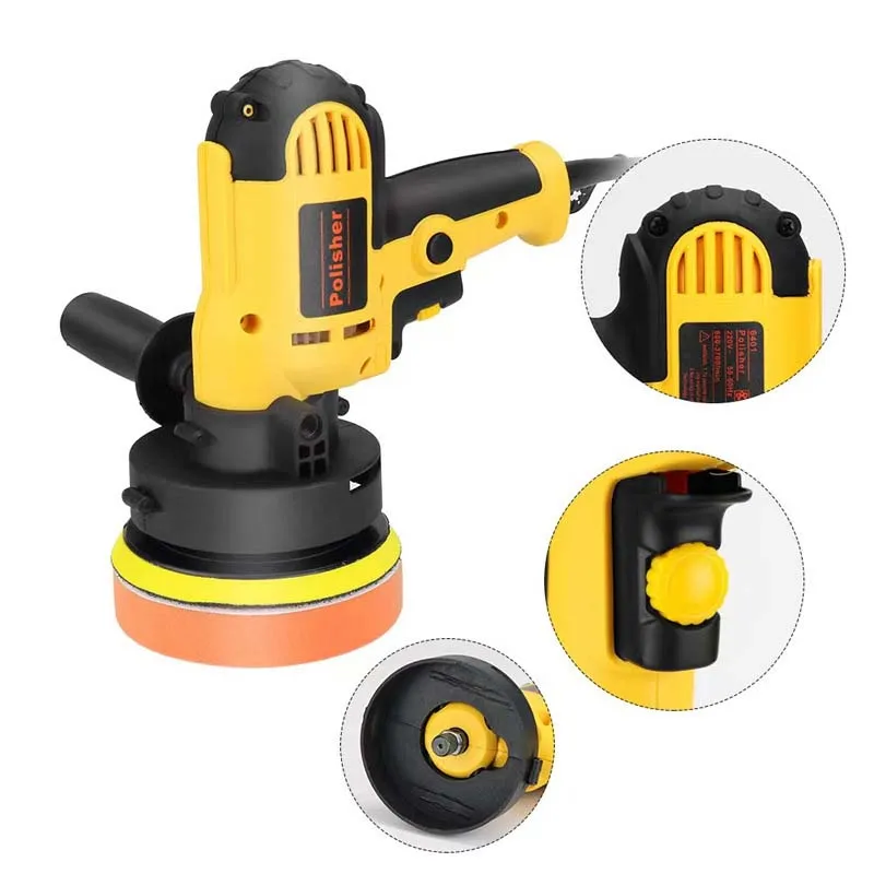 1 Set Car Beauty Waxing Machine Automotive Polishing Scratch Repair Small Electric Flat Polishing Machine EU Plug car polisher