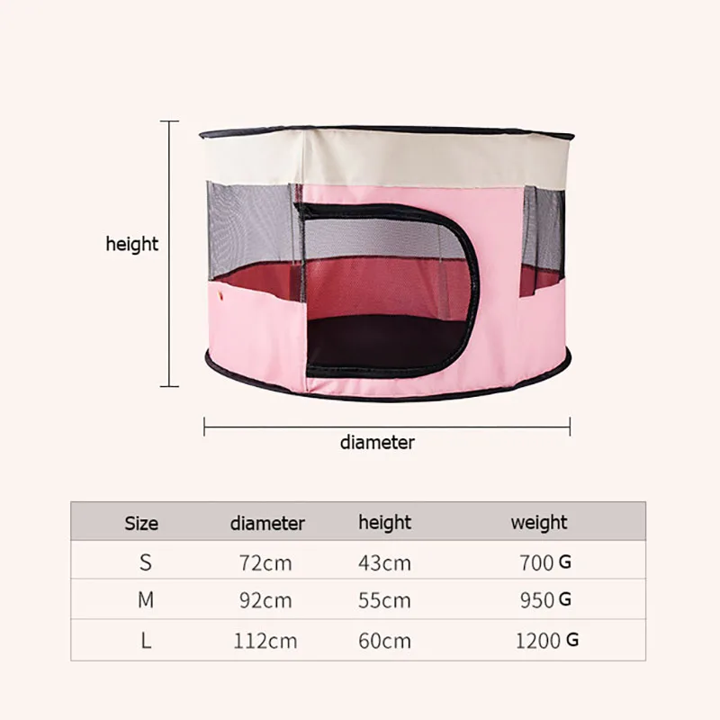 Closed cat delivery room tent fence Oxford cloth waterproof foldable closed dog bed cat bed delivery box for kittens