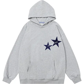 سترة بقلنسوة مطبوعة على الموضة عالية الجودة لعام 2025، بلوفر جمالي فضفاض ومريح بأكمام طويلة. 2