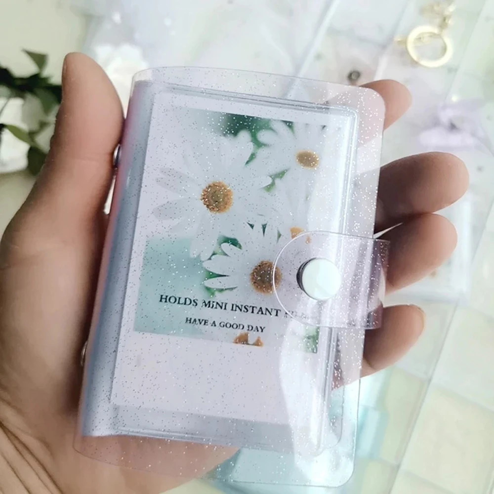 

Cute 3 inches LOMO Cards Jelly Color Card Stock Transparent Glitter Instax Album Card Holder Mini Photo Album Photo Album