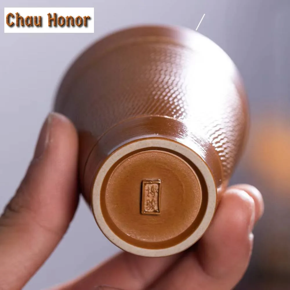 75ml Handmade Longquan Celadon Teacup Jumping Knife Master Cup Ceramic Fragrance Tasting Cup Chazhan Kung Fu Teaware Gift Box