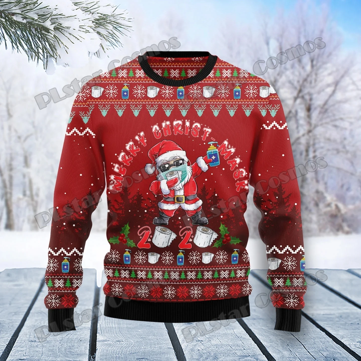 PLstar Cosmos Santa Frohe Weihnachten 3D Gedruckt Mode männer Hässliche Weihnachten Pullover Winter Unisex Casual Strickwaren Pullover MYY21 – Detail 13