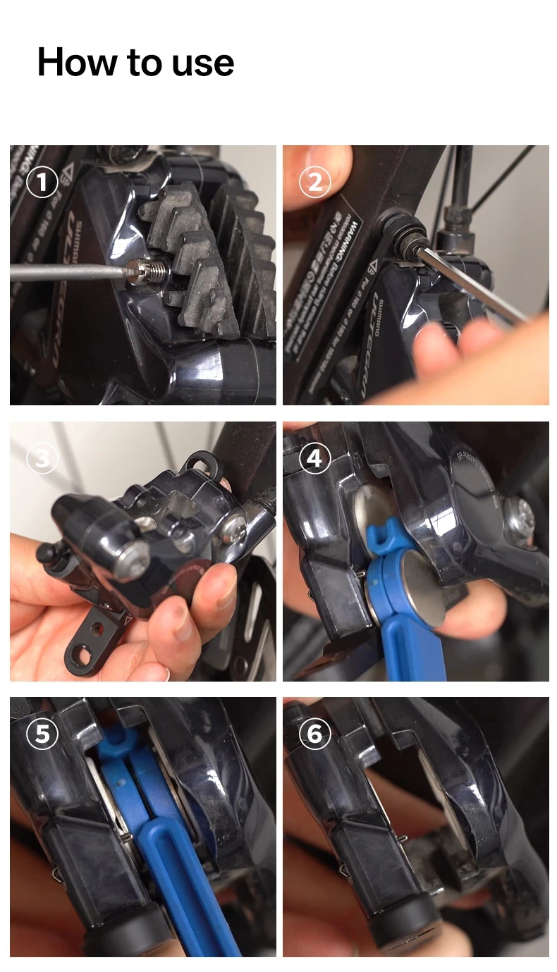 Langlebiges Stahl-Fahrradbremsbelag-Spreizwerkzeug 360 ° Drehbarer Fahrrad-Ölkolben-Rückstellwerkzeug für hydraulische Bremssättel – Detail 14