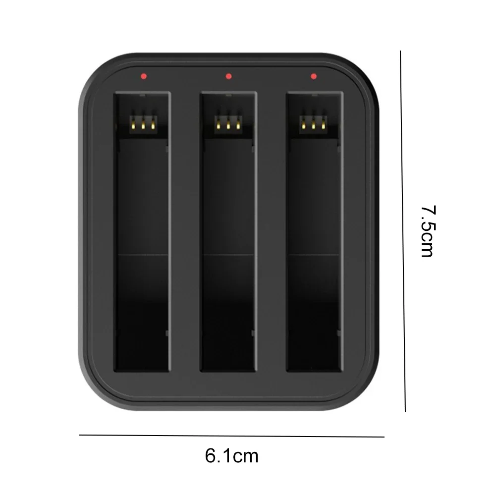 휴대용 배터리 충전 도크, 3 슬롯 트리플 배터리 충전기, 12V 3A 고속 충전 액션 카메라 액세서리, Insta360 X2 X3 용
