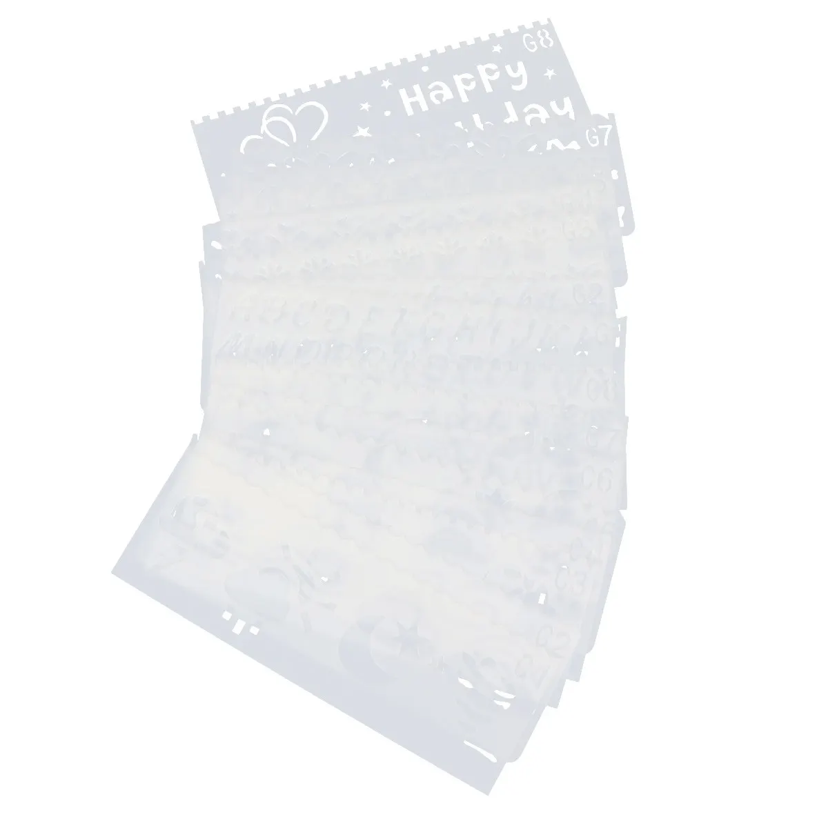 32Pcs 디지털 알파벳 날씨 그림 스텐실 플라스틱 중공 드로잉 템플릿 DIY 유치원 미술 교육 그림 스텐실