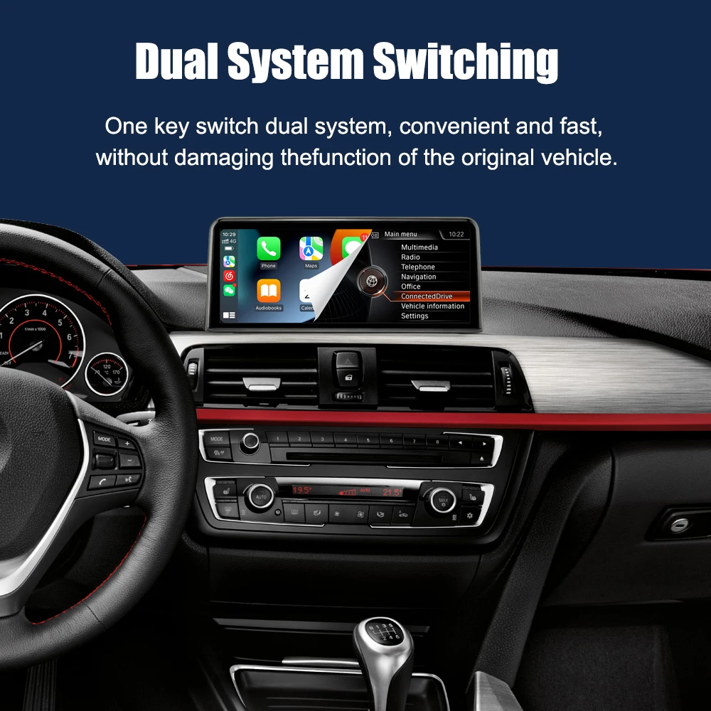 Radio de coche inalámbrico CarPlay Android Auto de 8,8 pulgadas para BMW Serie 1 F20 EVO System 2017-2019, sistemas inteligentes multimedia para coche, pantalla táctil inteligente, Wifi, Bluetooth, navegación GPS, Navi, Mirror Link, AirPlay 5