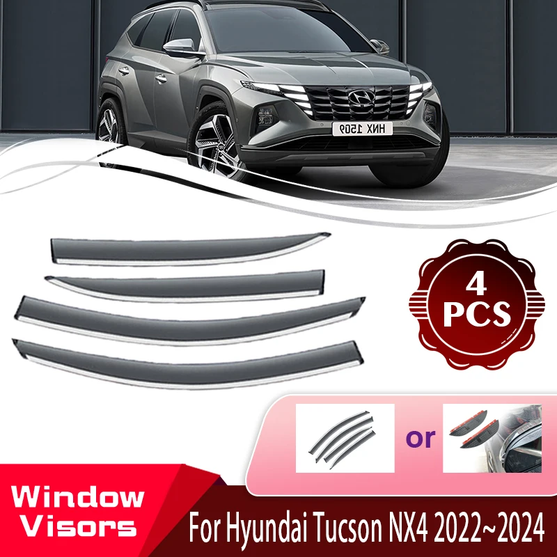 Window Visors For Hyundai Tucson Tusón NX4 2022 2023 2024 Car Window