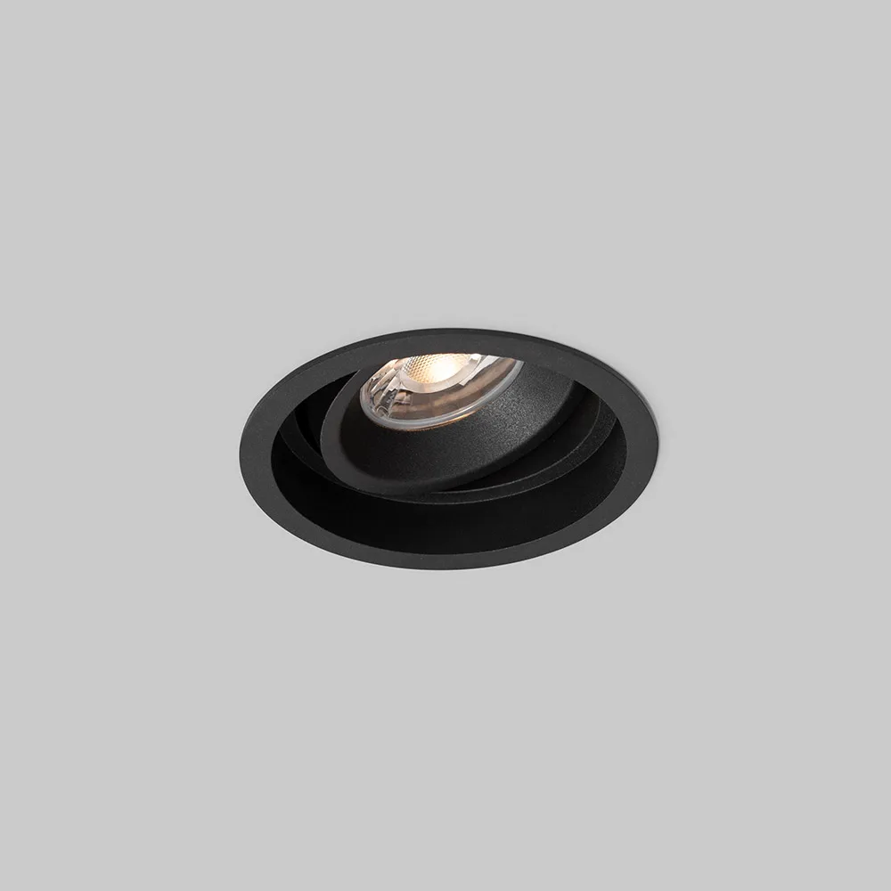13W Gimble Downlight Black COB with 1.2m Flex & Plug